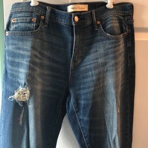 Gap Mid Rise Best Girlfriend Distressed Jeans